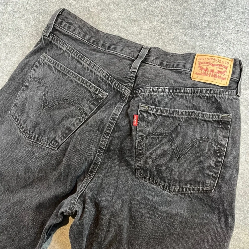 Levi's Mens 501 Original Fit Black Denim Straight Leg Jeans W30 L26 Classic 0358